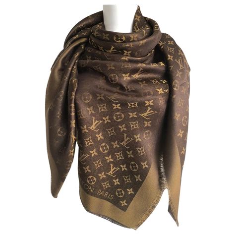 lv scarf 140 قیمت|Louis Vuitton LV Scarf Brown M1259 Monogram Large Size Silk .